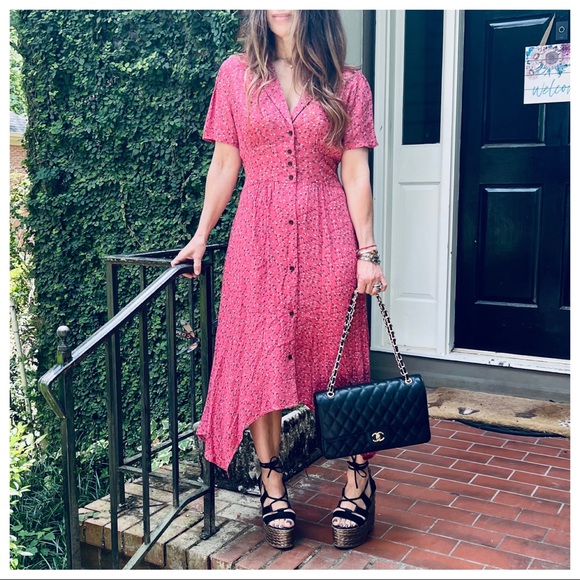 Fabulous Gisele Floral Print Shirt Midi Dress - Picture 3 of 9